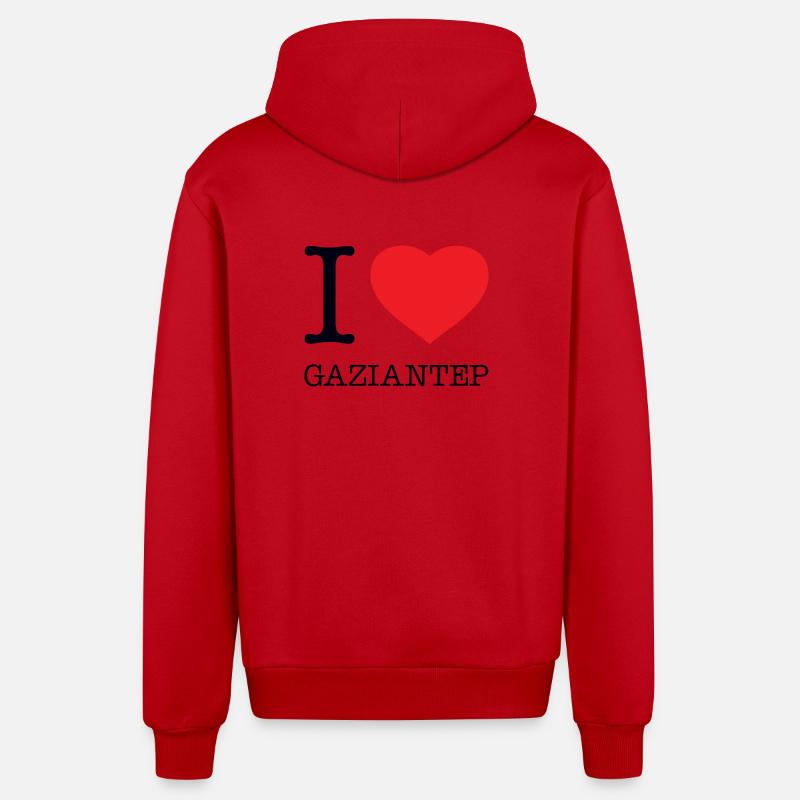 J’ADORE GAZIANTEP - Veste à capuche bio décontractée fabriquée en UE - rouge