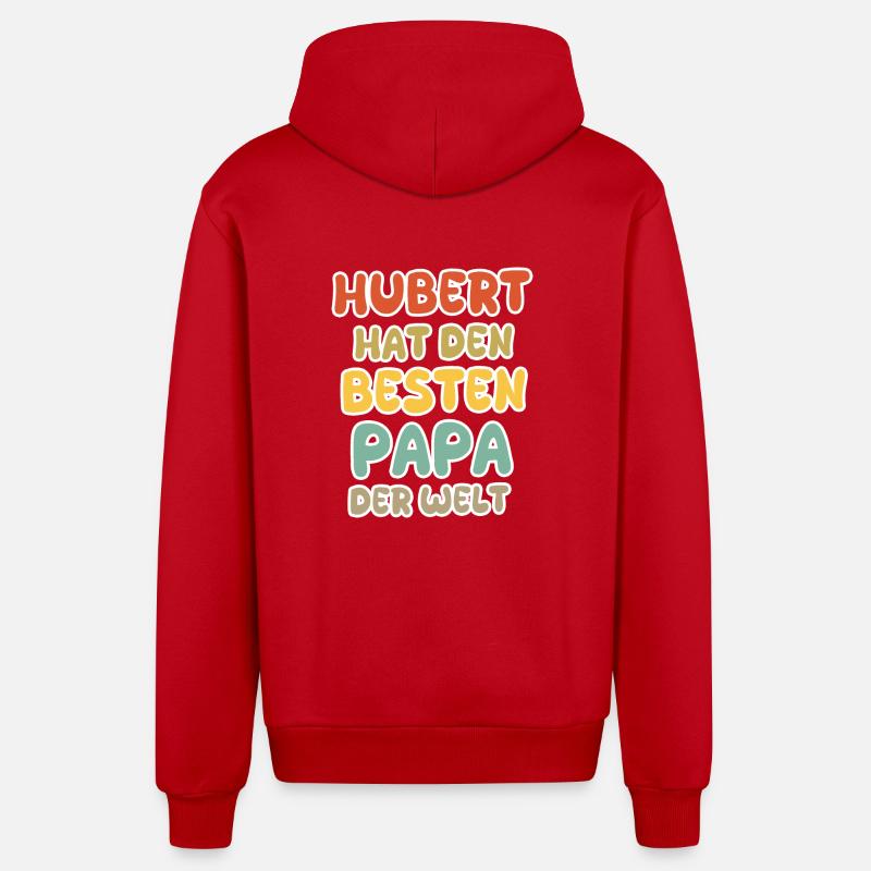 Bébé Hubert - Veste à capuche bio décontractée fabriquée en UE - rouge