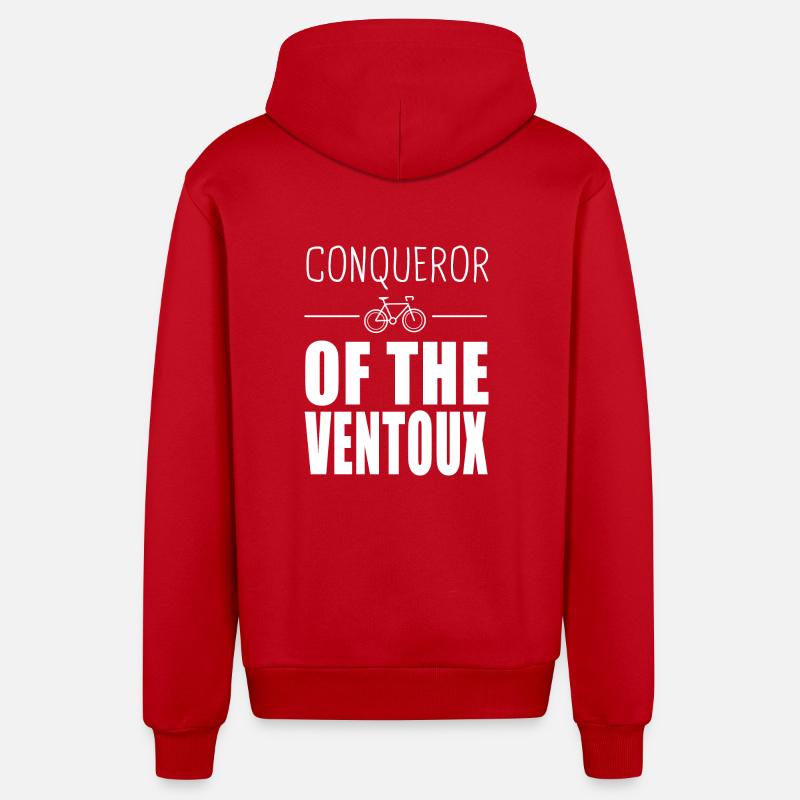 Conquérant du Ventoux - Veste à capuche bio décontractée fabriquée en UE - rouge