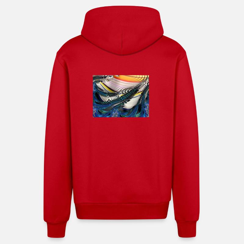 image - Veste à capuche bio décontractée fabriquée en UE - rouge