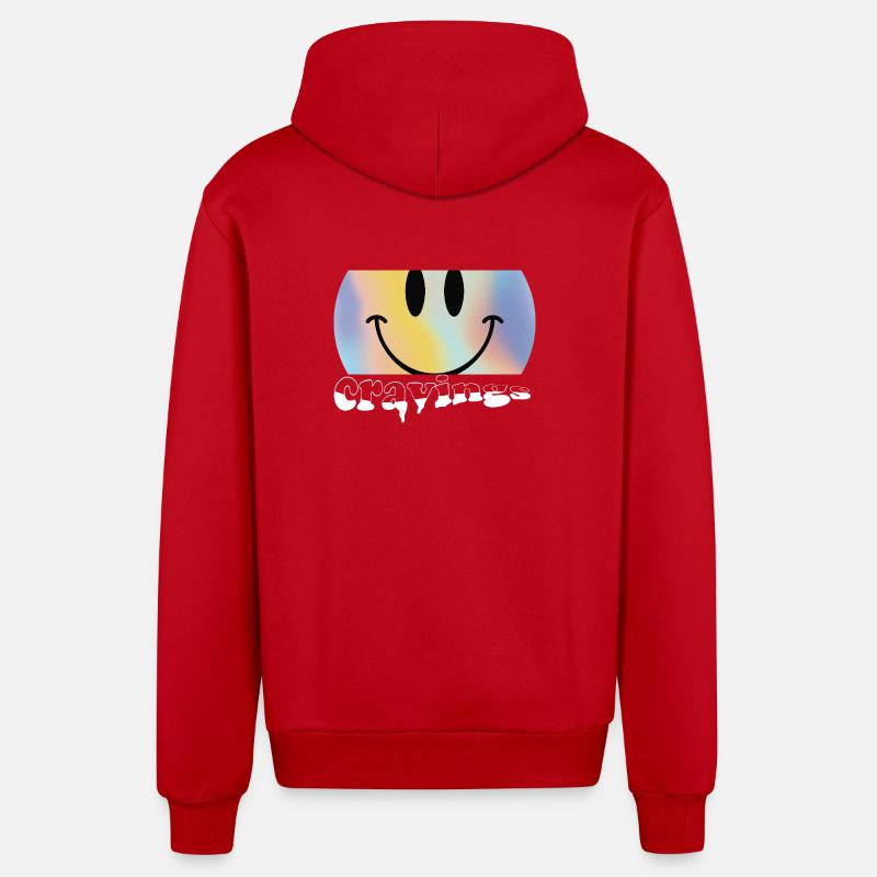  Tie-Dye Cravings Logo - Veste à capuche bio décontractée fabriquée en UE - rouge