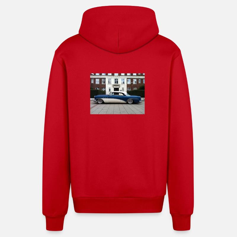 Brixton Hill Buick - Veste à capuche bio décontractée fabriquée en UE - rouge
