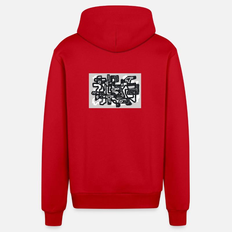 Small Turns - Organic Relaxed Hooded Jacket Made in EU - red