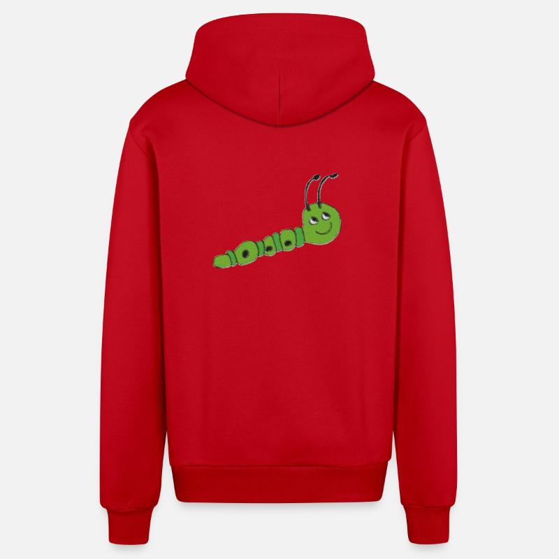 Raupe impressionismus - Organic Relaxed Kapuzenjacke Made in EU - Rot