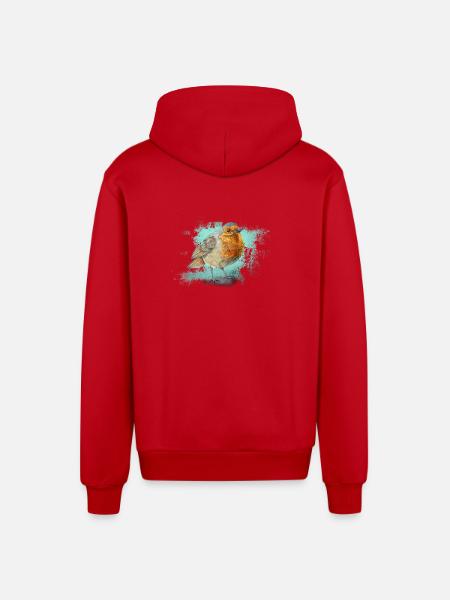 Das Rotkelchen - Organic Relaxed Kapuzenjacke Made in EU - Rot