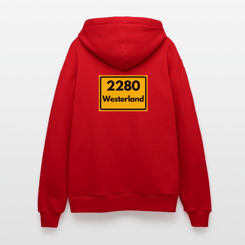 OLD POSTCODE POSTCODE RETRO 2280 WESTERLAND – SYLT Organic Relaxed Hooded Jacket Made in EU