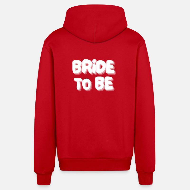 Future mariée - Veste à capuche bio décontractée fabriquée en UE - rouge