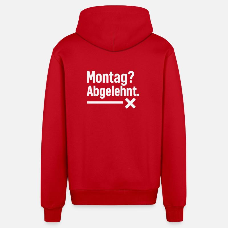 A visual foray - Organic Relaxed Hooded Jacket Made in EU - red