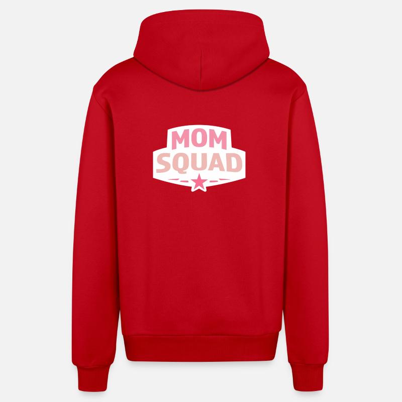 Équipe de mamans - Veste à capuche bio décontractée fabriquée en UE - rouge
