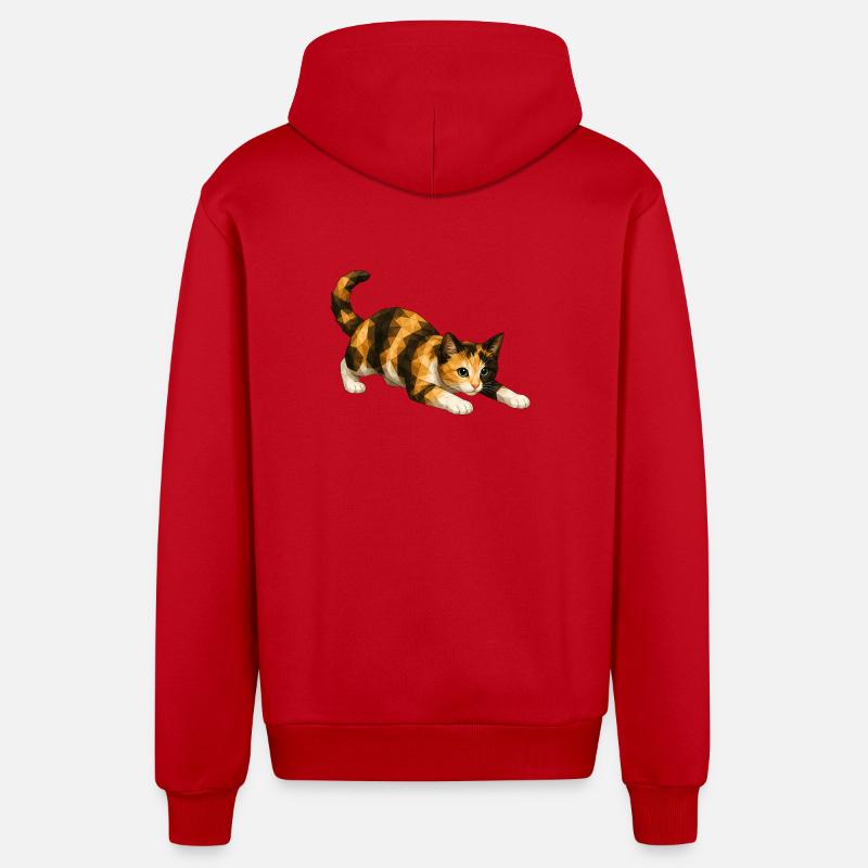 Emmi PolygonKatzenkunst - Organic Relaxed Kapuzenjacke Made in EU - Rot