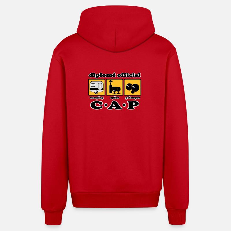 Camping aperitif bowls flex - Organic Relaxed Hooded Jacket Made in EU - red