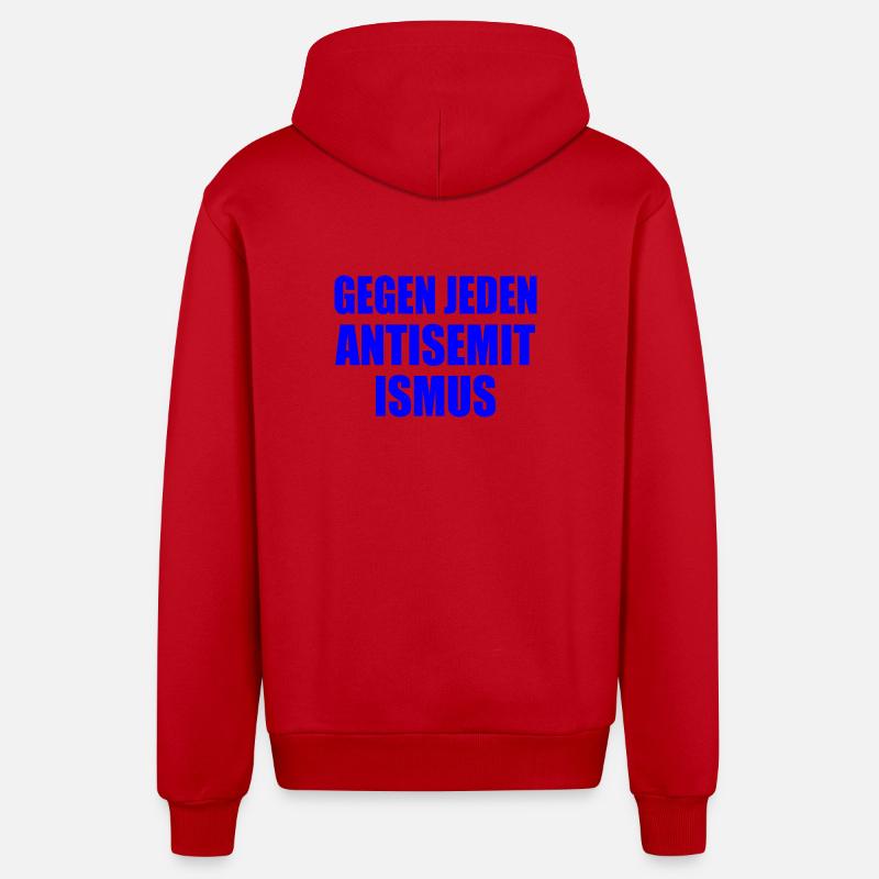Gegen jeden antisemitismus - Organic Relaxed Kapuzenjacke Made in EU - Rot