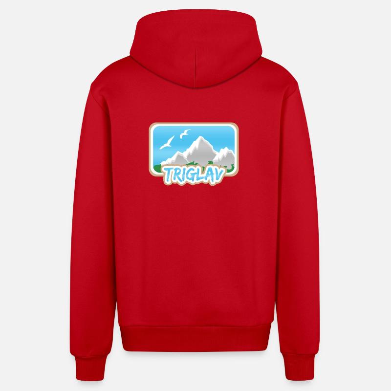 Triglav Triglav - Veste à capuche bio décontractée fabriquée en UE - rouge