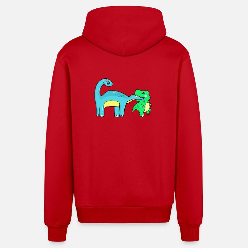 Image de l’espace réservé Dino - Veste à capuche bio décontractée fabriquée en UE - rouge