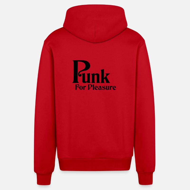 Punk pour le plaisir - Veste à capuche bio décontractée fabriquée en UE - rouge