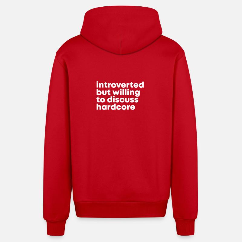 Hardcore - Organic Relaxed Hooded Jacket Made in EU - red