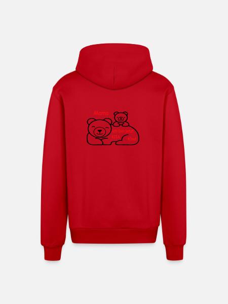Kita Kind - Organic Relaxed Kapuzenjacke Made in EU - Rot