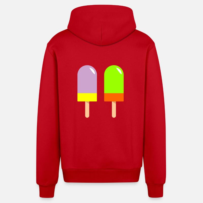 eis eiscreme restaurant ice cream sundae134 - Organic Relaxed Kapuzenjacke Made in EU - Rot