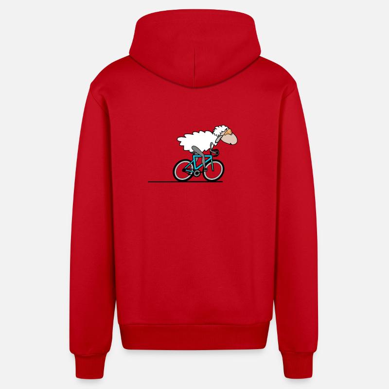 Vélo de route Cyclisme - Veste à capuche bio décontractée fabriquée en UE - rouge