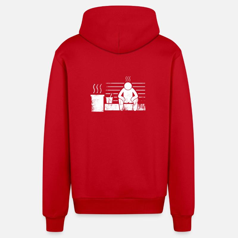 Sauna Sauna Master Sauna-vaer - Veste à capuche bio décontractée fabriquée en UE - rouge