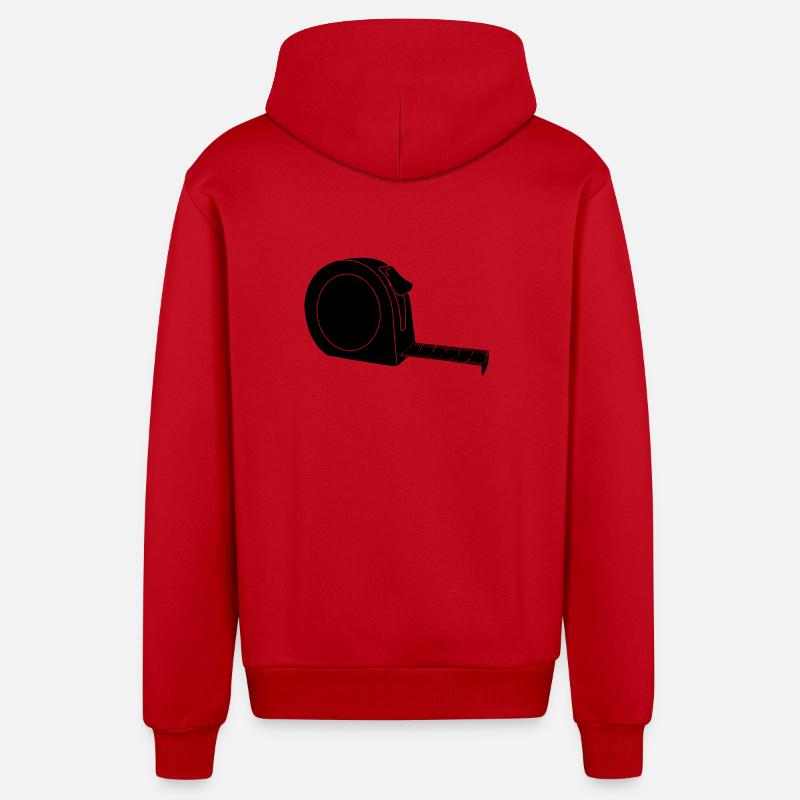 Rollengrößenmessung lind - Organic Relaxed Kapuzenjacke Made in EU - Rot