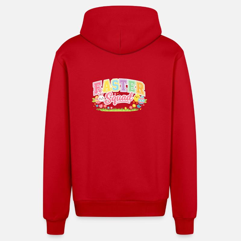 Easter Squad Egg Hunt - Organic Relaxed Kapuzenjacke Made in EU - Rot