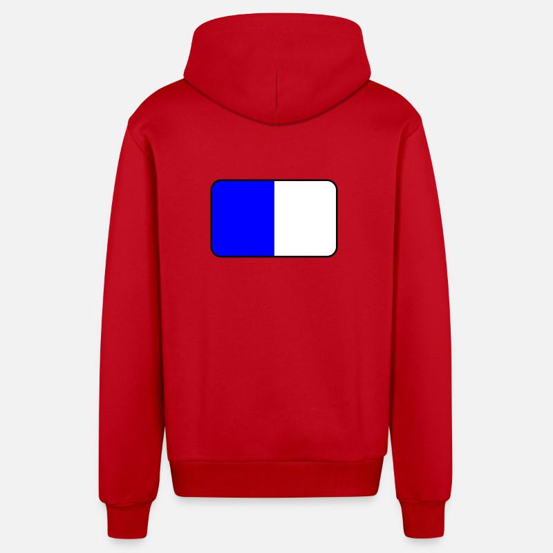 Spa-Flaggenemblem - Organic Relaxed Kapuzenjacke Made in EU - Rot