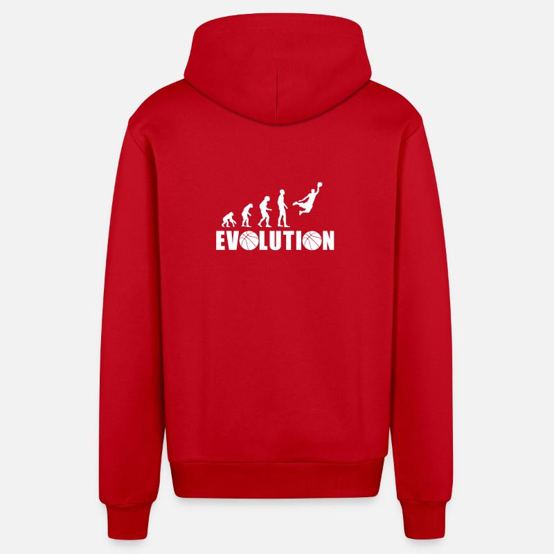 EVOLUTION PANIER cadeau basket - Veste à capuche bio décontractée fabriquée en UE - rouge