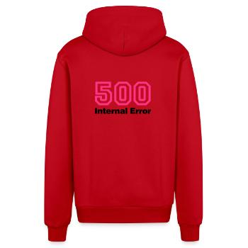 Error 500 | Fehler | Errormessage - Veste à capuche bio décontractée fabriquée en UE - rouge - Dos