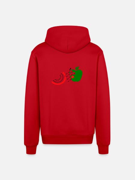 Fruit - Veste à capuche bio décontractée fabriquée en UE - rouge
