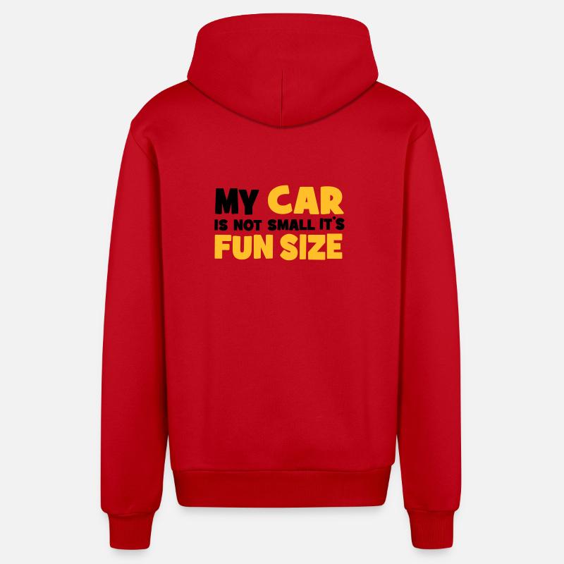 Small car - Veste à capuche bio décontractée fabriquée en UE - rouge