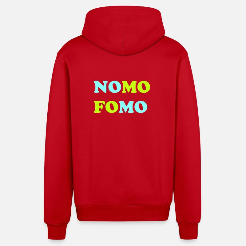 FOMO Peur de manquer quelque chose - Veste à capuche bio décontractée fabriquée en UE - rouge