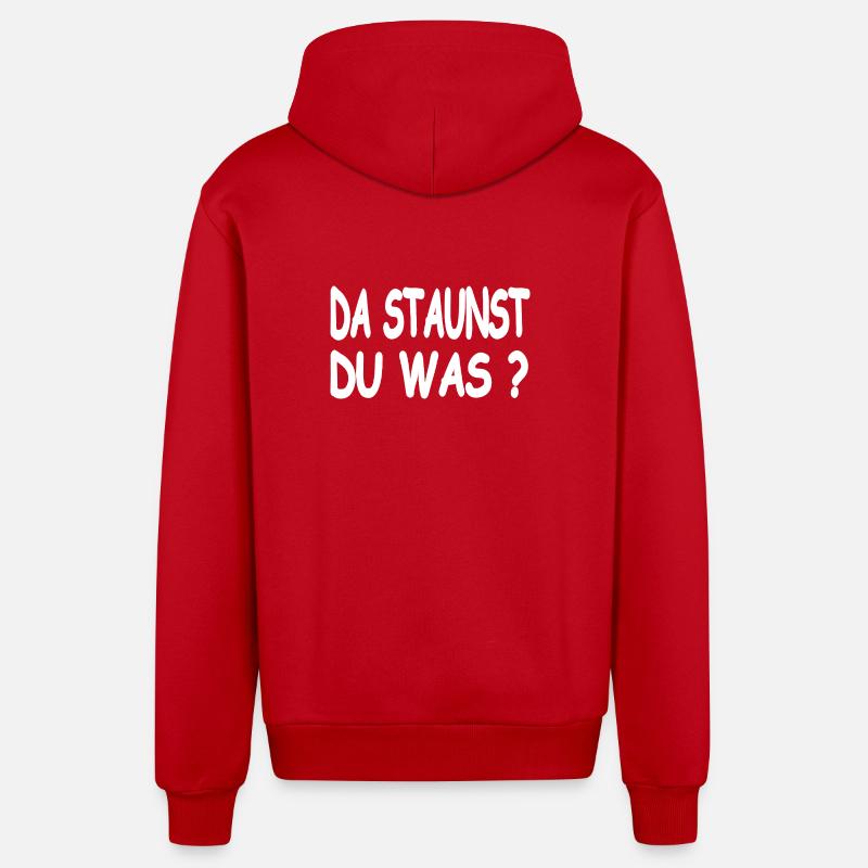 Auto - Organic Relaxed Kapuzenjacke Made in EU - Rot