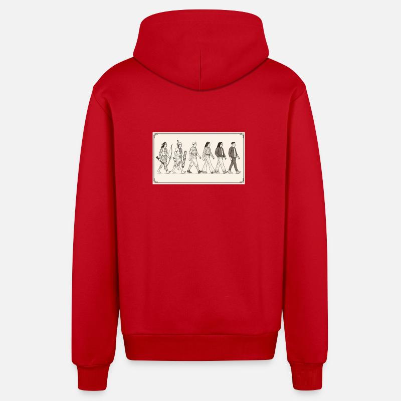 Molukkische Entwicklung durch s2soon - Organic Relaxed Kapuzenjacke Made in EU - Rot