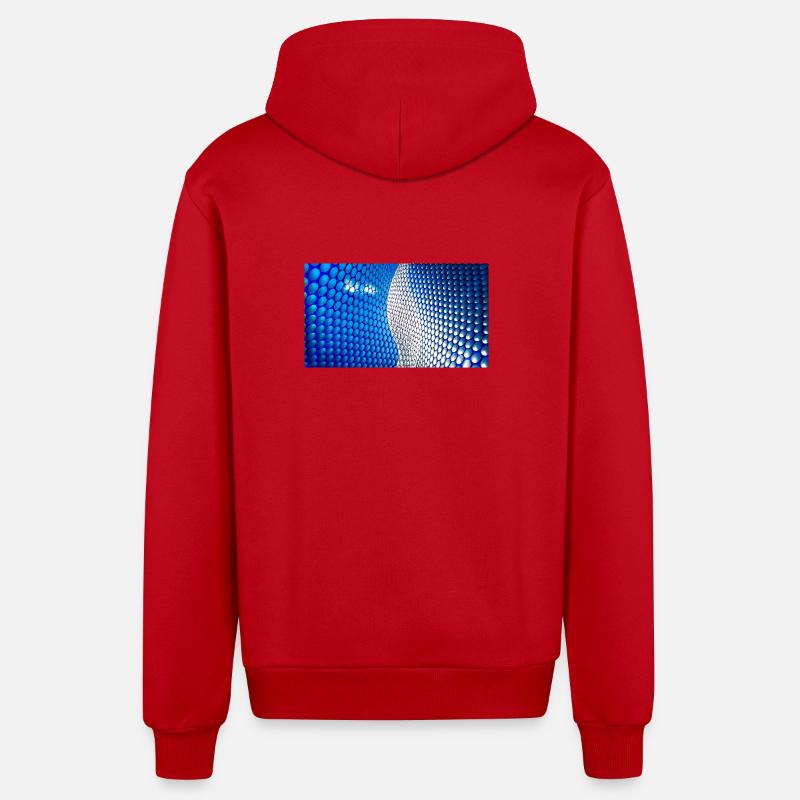 Sommaire de Cobalt Bubblewave - Veste à capuche bio décontractée fabriquée en UE - rouge