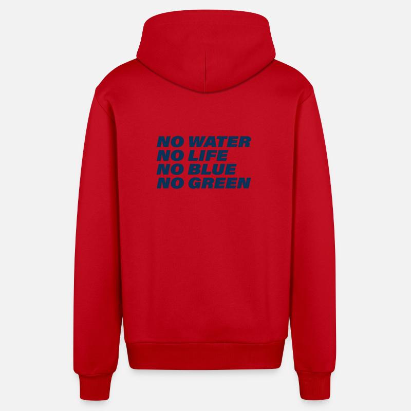 EAU - Veste à capuche bio décontractée fabriquée en UE - rouge