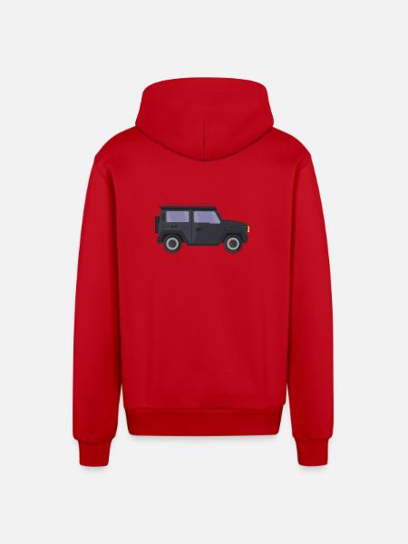 Jeep - Veste à capuche bio décontractée fabriquée en UE - rouge