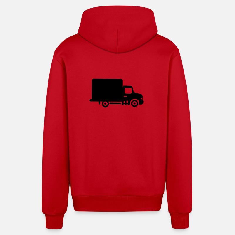 Transporter Van - Organic Relaxed Kapuzenjacke Made in EU - Rot