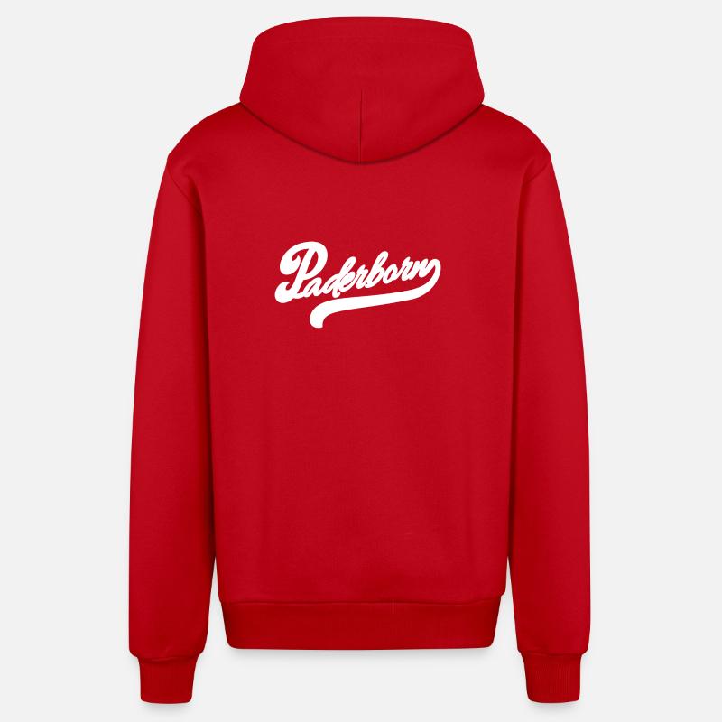 Paderborn Rétro - Veste à capuche bio décontractée fabriquée en UE - rouge