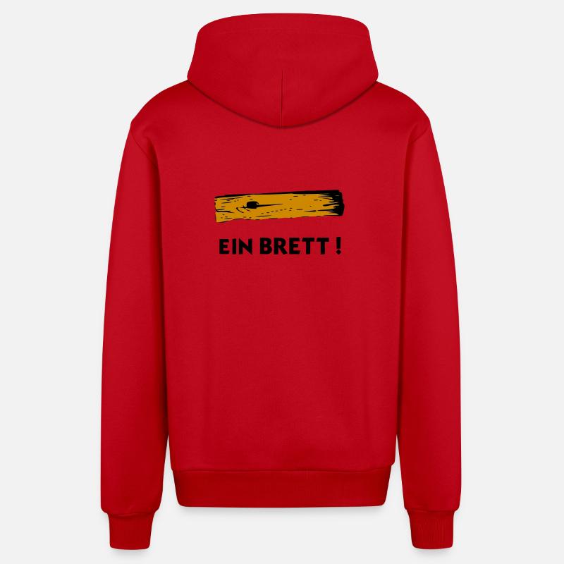 Ein Brett - Organic Relaxed Kapuzenjacke Made in EU - Rot