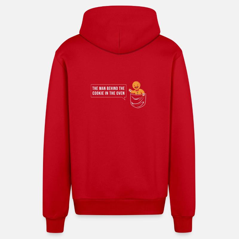 Werdender Papa werdende Väter - Organic Relaxed Kapuzenjacke Made in EU - Rot