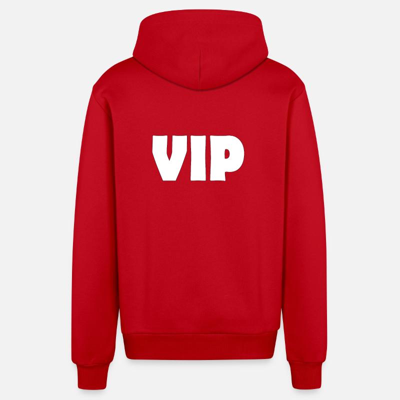 VIP - Veste à capuche bio décontractée fabriquée en UE - rouge