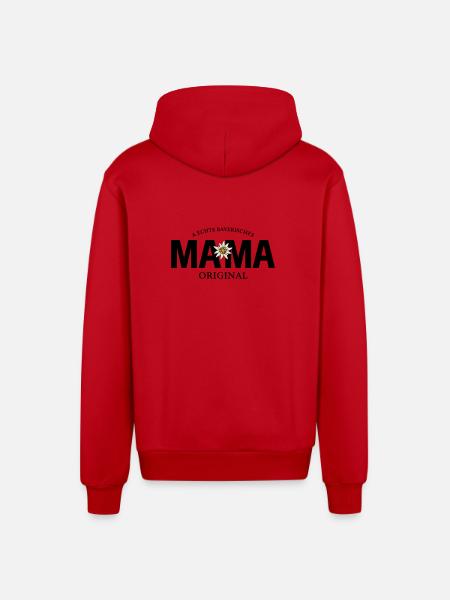 Bayerisches Original - Mama - Organic Relaxed Kapuzenjacke Made in EU - Rot