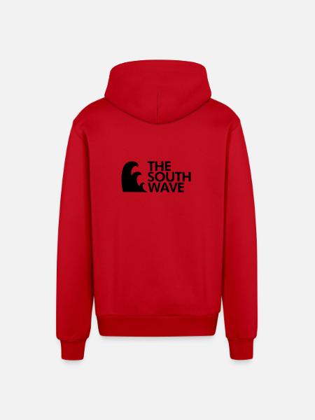 The south wave - Organic Relaxed Kapuzenjacke Made in EU - Rot