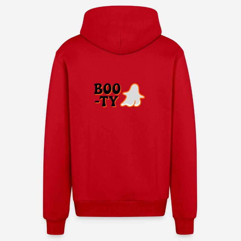 Bouc - Veste à capuche bio décontractée fabriquée en UE - rouge