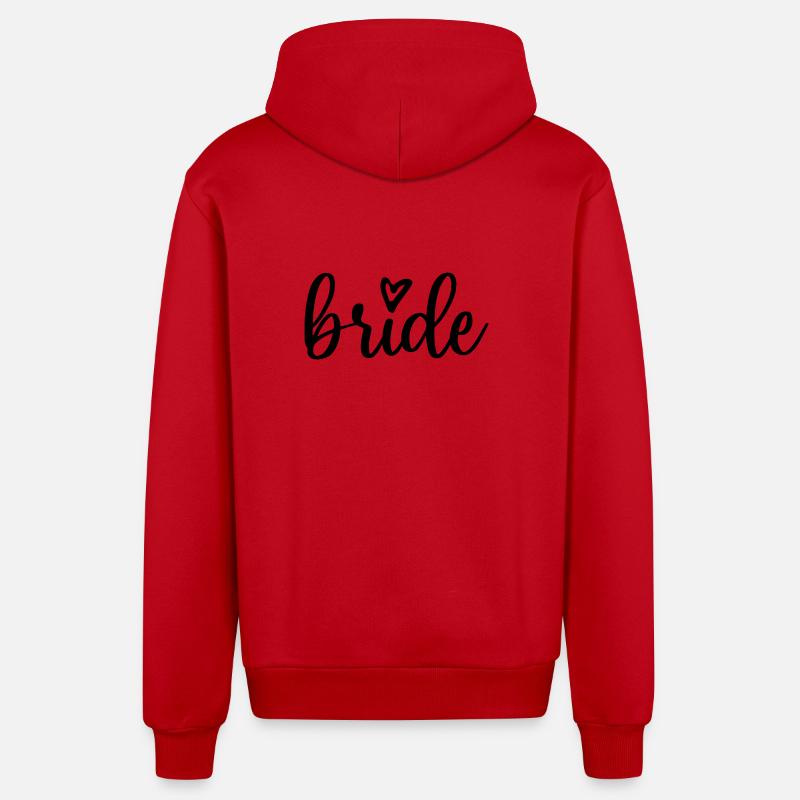 Bride - Veste à capuche bio décontractée fabriquée en UE - rouge