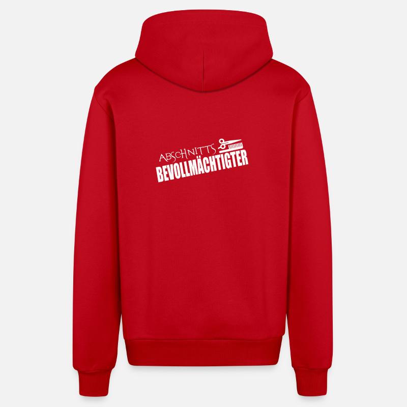 REPRÉSENTANT DE SECTION - Veste à capuche bio décontractée fabriquée en UE - rouge