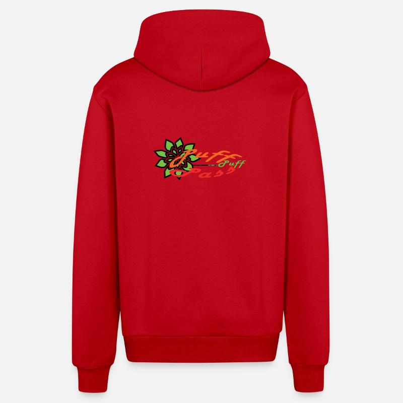Puff-Puff-Pass !!! - Veste à capuche bio décontractée fabriquée en UE - rouge