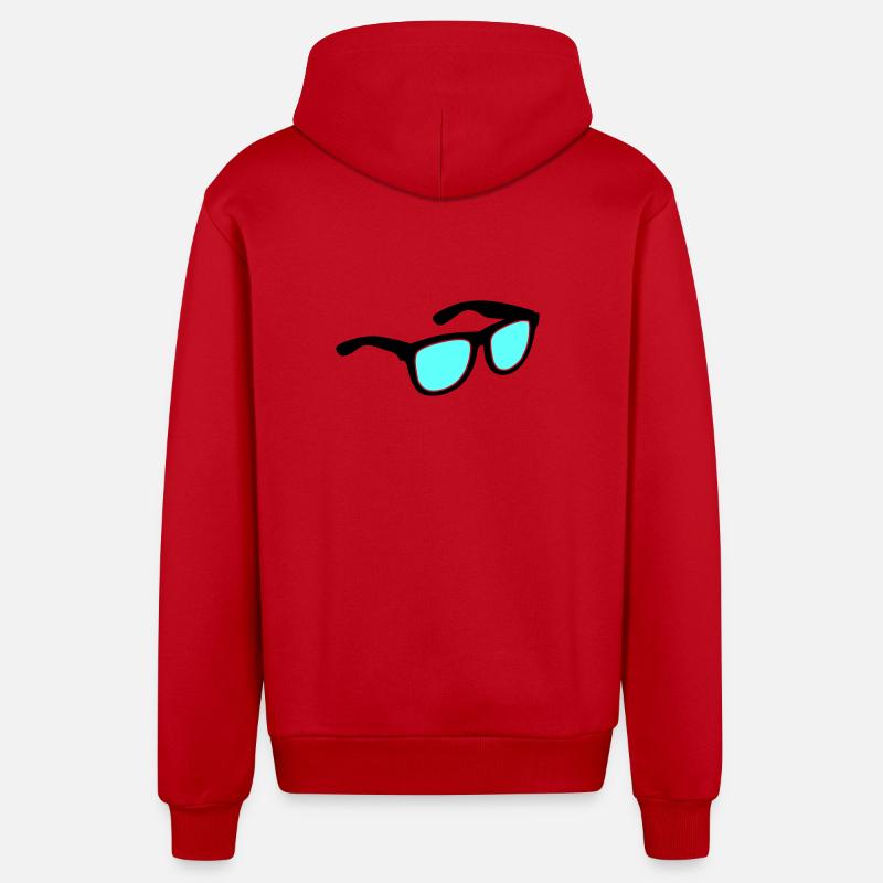 Brille Sonnenbrille - Organic Relaxed Kapuzenjacke Made in EU - Rot