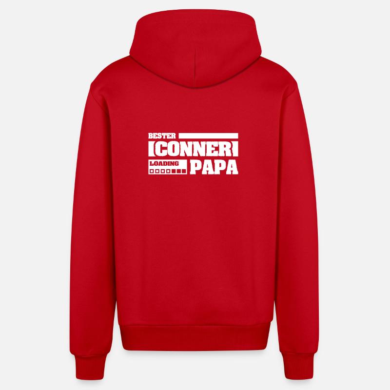 Naissance de Conner - Veste à capuche bio décontractée fabriquée en UE - rouge